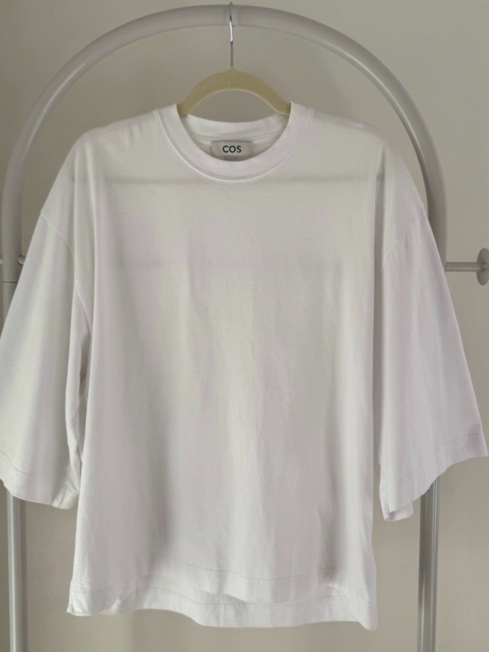 COS White Boxy Oversized Crewneck Tee